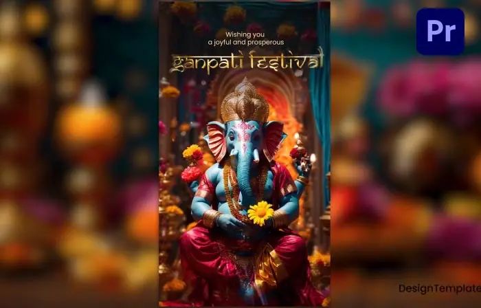 Devotional Ganesh Chaturthi Invitation 3D Instagram Story